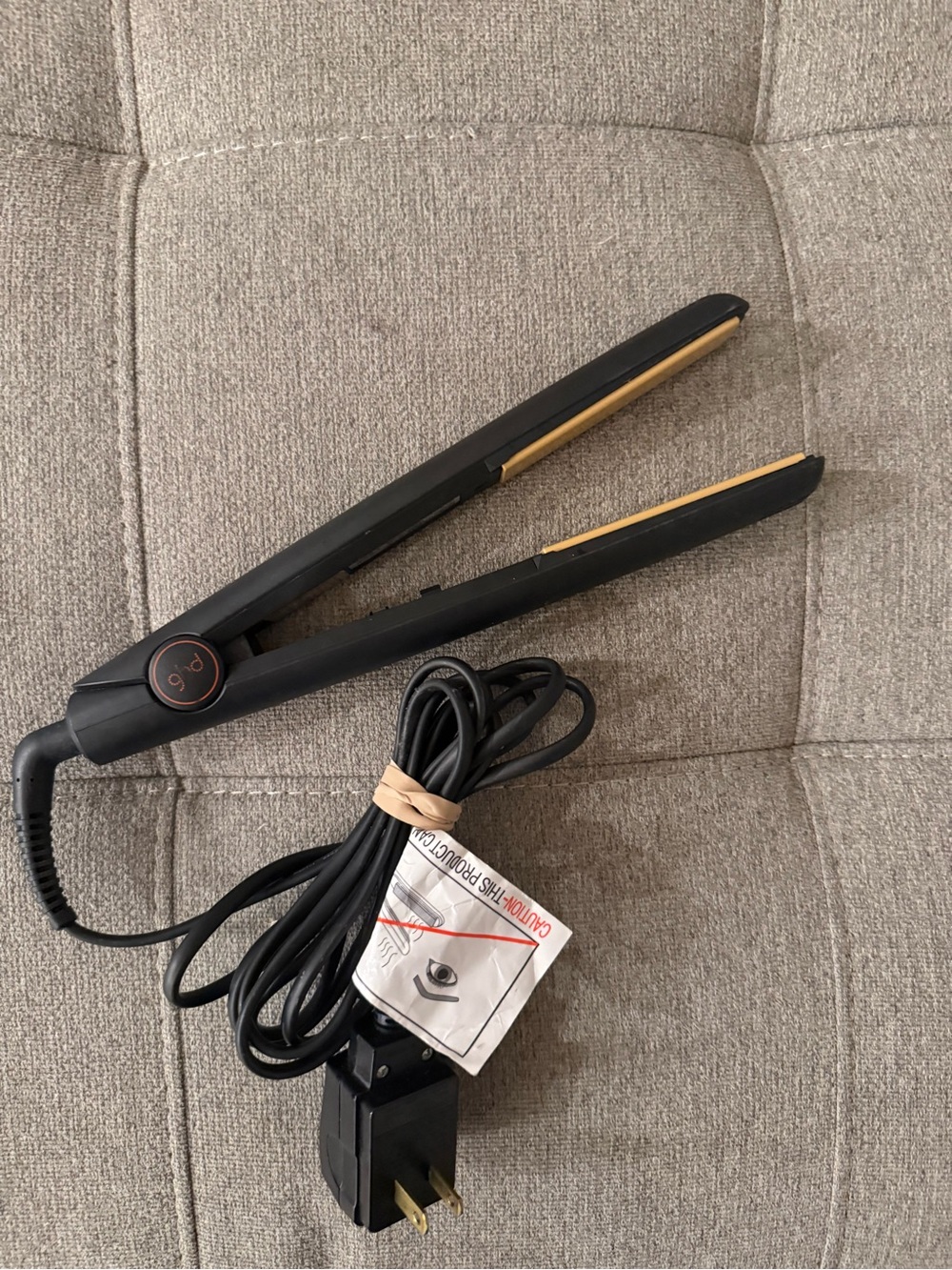 Gold Plate Black Hair Straightener Flat Iron - Women Hair ghd